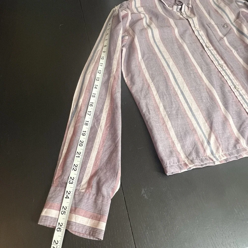 Urban Renewal Remade Clean Finish Button-Down Shirt S/M Stripe Long Sleeve‎ NEW